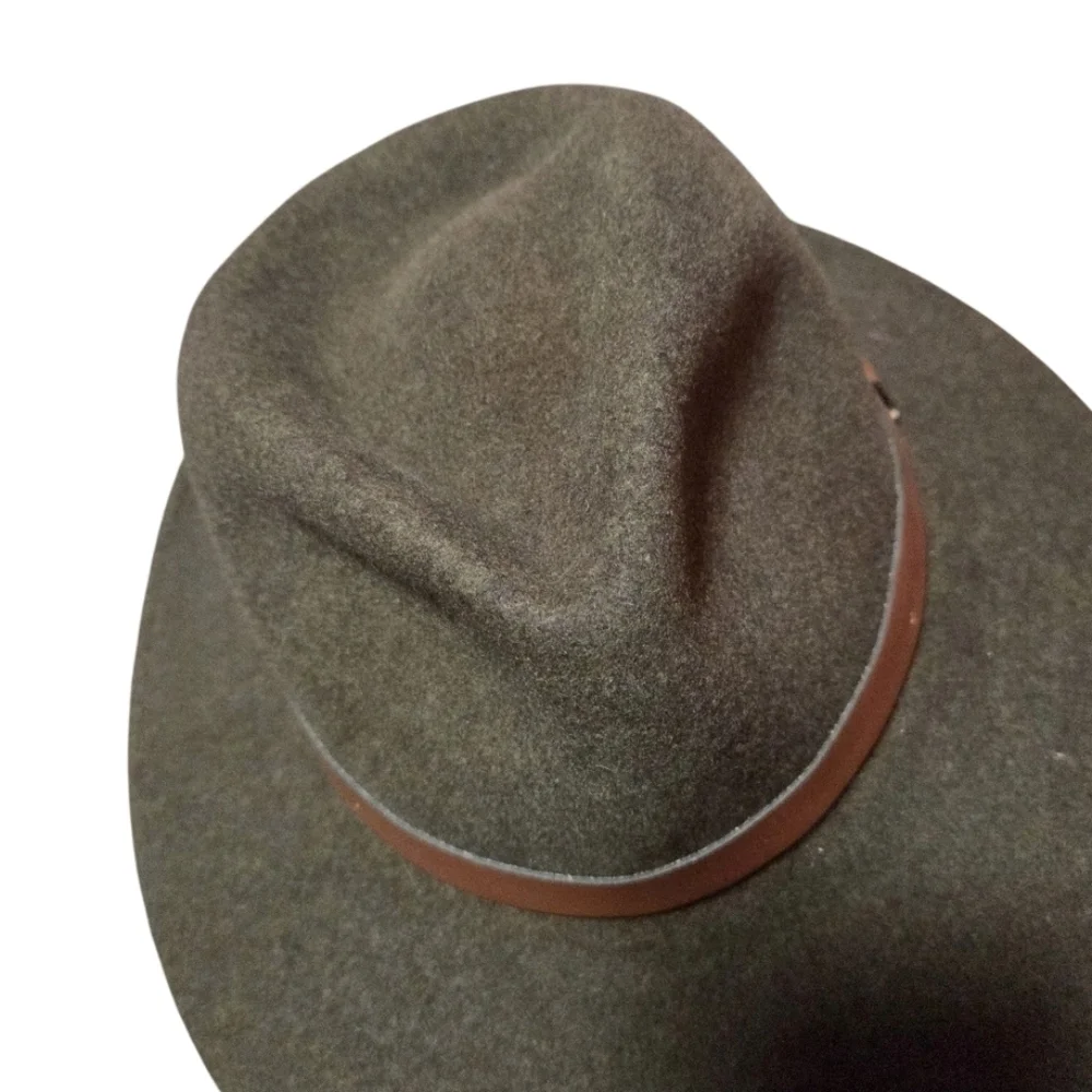 Pendleton Vintage Wool Fedora Indiana Jones Hat Leather Trim Size Small - Picture 2 of 9